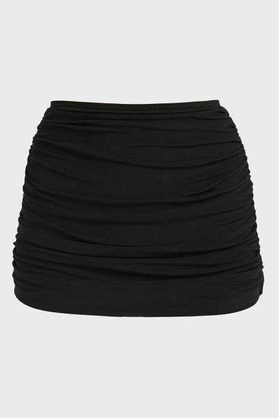 Shop Norma Kamali Bill High-waisted Bikini Bottoms In Black