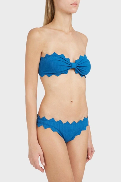 Marysia Honolulu Strapless Bikini Top In Blue