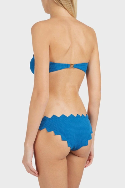 Shop Marysia Honolulu Strapless Bikini Top In Blue
