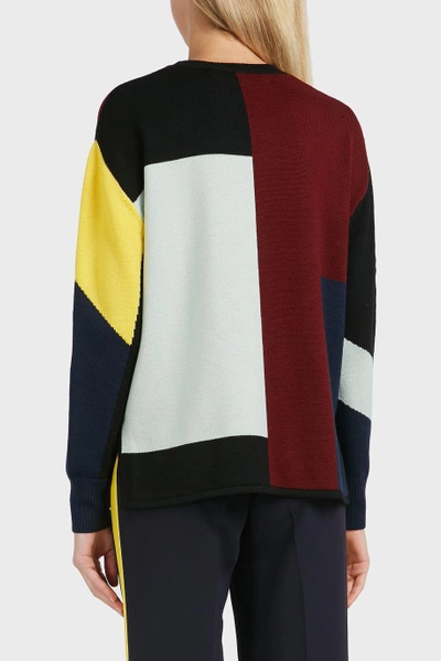 Shop Victoria Victoria Beckham Patchwork Merino Wool Jumper