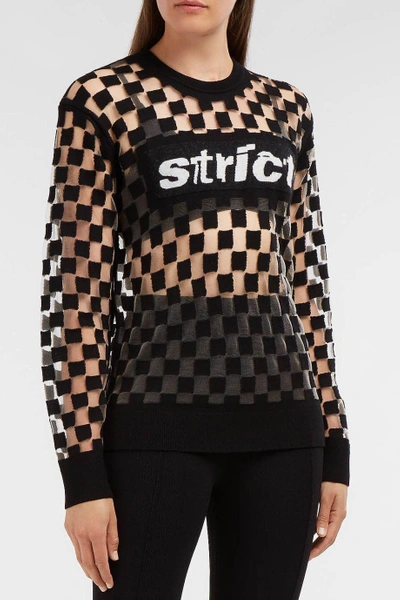 Shop Alexander Wang Flocked Mesh Jumper