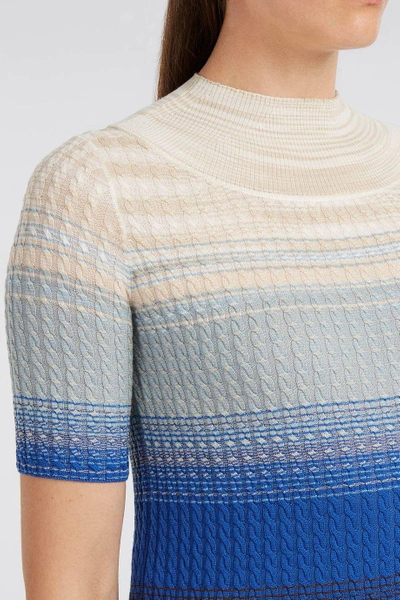 Shop Missoni Dégradé Cable-knit Wool Top