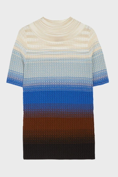Shop Missoni Dégradé Cable-knit Wool Top