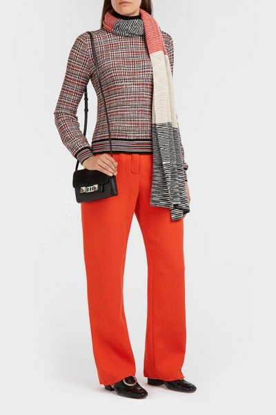 Shop Missoni Checked Wool-blend Polo Neck Top