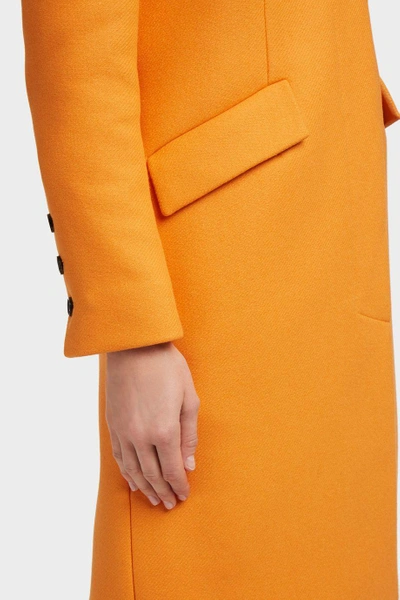 Shop Paul & Joe Bonnie Wool-blend Twill Coat In Orange