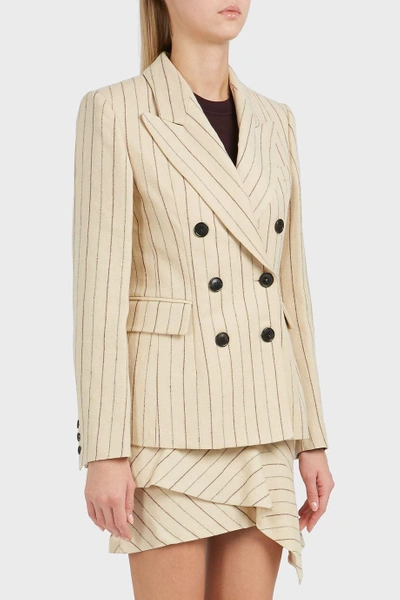 Isabel Marant Kelsey Striped Linen And Wool-blend Blazer