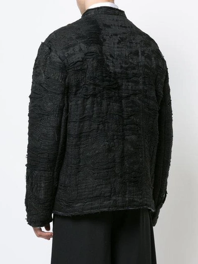 Shop By Walid Faded Distressed Jacket - Black