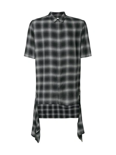Shop Helmut Lang Short Sleeved Check Shirt