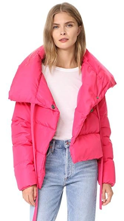 Bacon Cropped Puffer Jacket In Magentafuxia | ModeSens