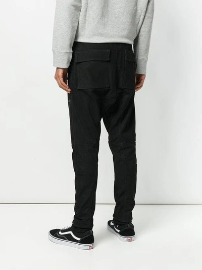 Shop Ih Nom Uh Nit Drawstring Drop-crotch Trousers - Black
