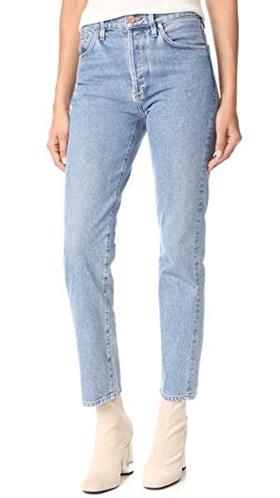 Shop Goldsign The Benefit Jeans In Stone Blue