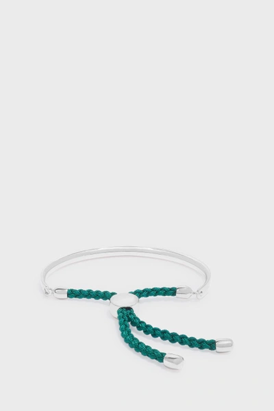 Monica Vinader Green Fiji Bracelet Silver