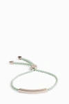 Monica Vinader Engravable Linear Friendship Bracelet In Green