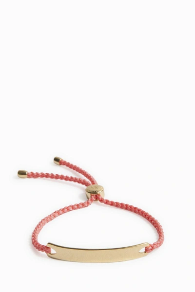 Monica Vinader Engravable Havana Friendship Bracelet In Gold/ Peach