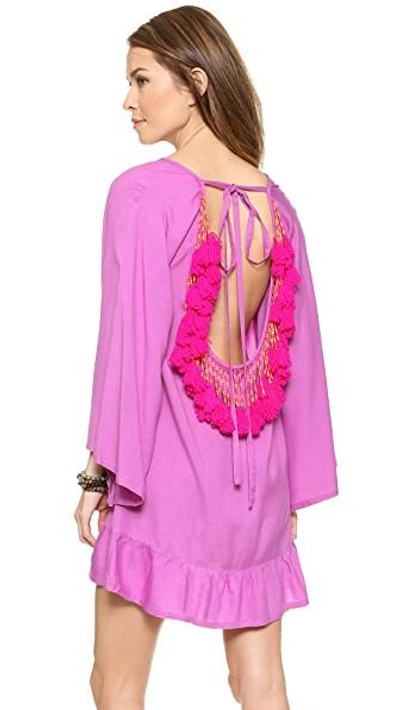 Shop Sundress Indiana Short Beach Dress In Light Purple/pink