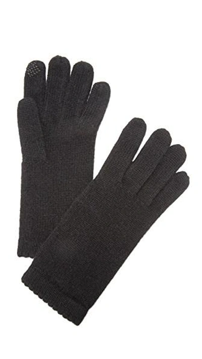Shop Carolina Amato Texting Gloves In Black