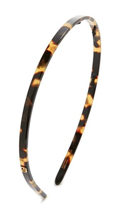 Shop Alexandre De Paris Thin Headband Tokyo Tortoise One Size