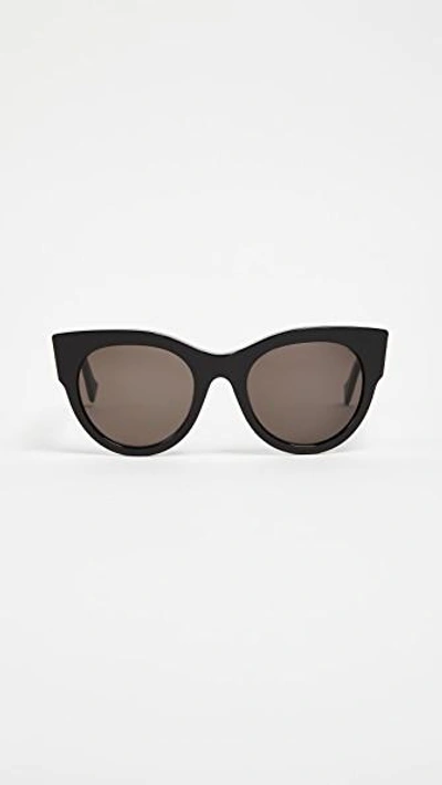 Shop Super Sunglasses Noa Sunglasses In Black/grey