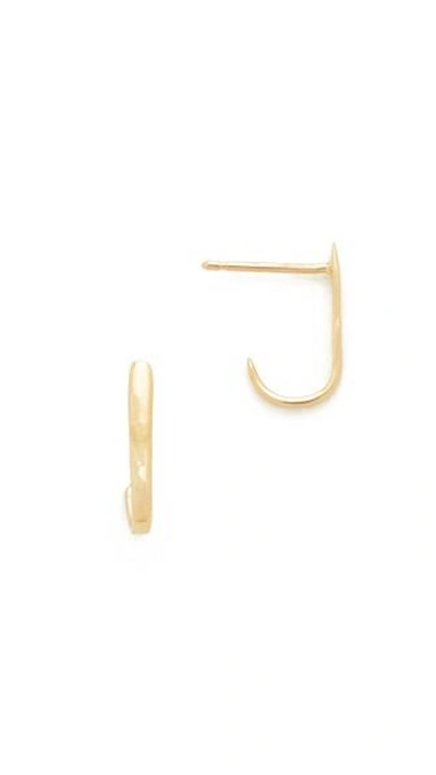 Shop Blanca Monros Gomez 14k Gold Curved Bar Stud Earrings