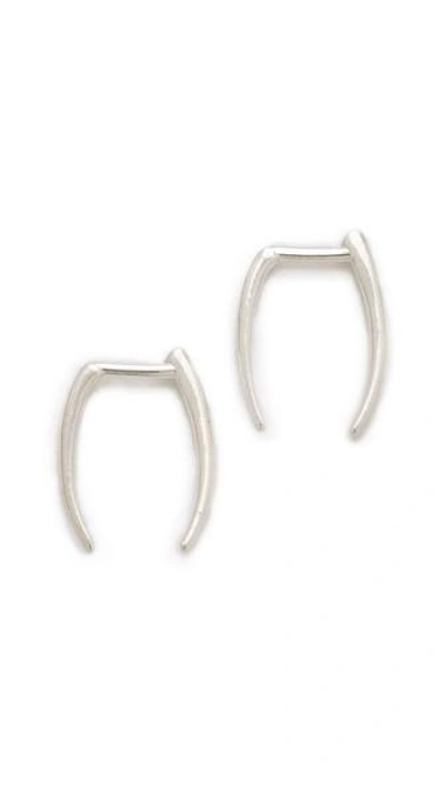 Shop Gabriela Artigas Infinite Tusk Earrings In Sterling Silver