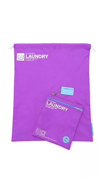 Shop Flight 001 Go Clean Laundry Bag In Purple