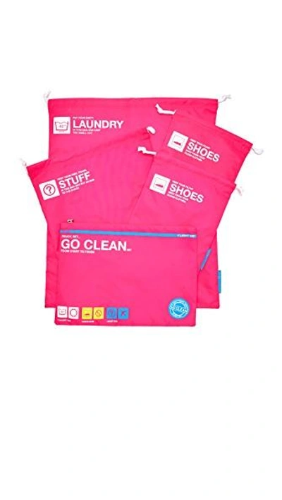 Shop Flight 001 Go Clean Bag Set In Pink