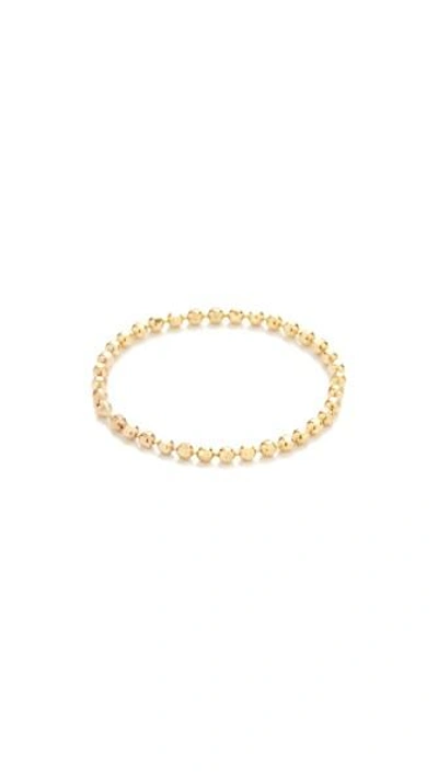 Shop Gabriela Artigas Soft Ball Chain Ring In Yellow Gold