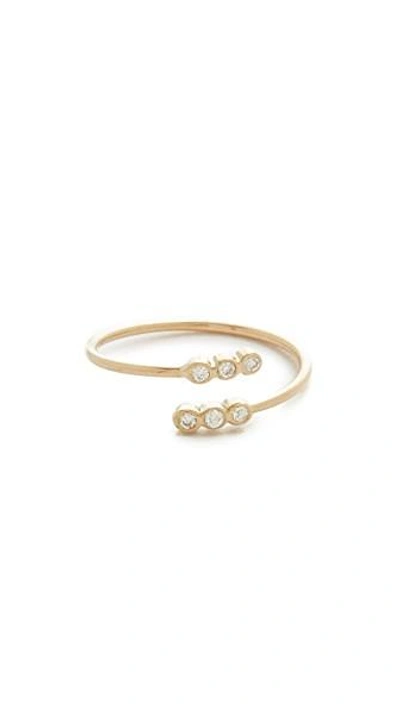 Shop Zoë Chicco 14k Bezel Diamonds Ring In Gold/clear