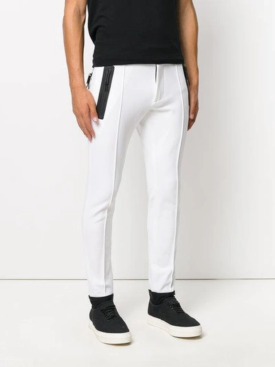 Shop Dsquared2 Skinny Fit Stirrup Trousers - White