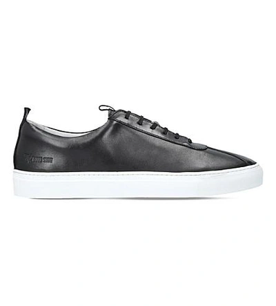 Shop Grenson Sneaker 1 Leather Tennis Trainers In Black