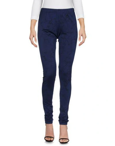 Shop Mm6 Maison Margiela Leggings In Dark Blue