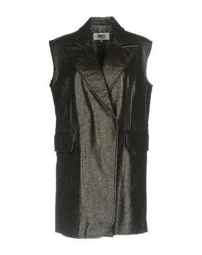 Shop Mm6 Maison Margiela Coats In Steel Grey