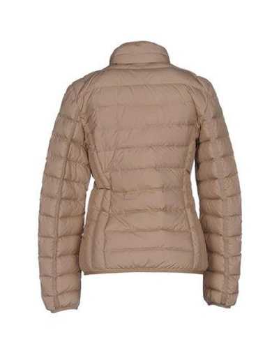 Shop Parajumpers Woman Down Jacket Light Brown Size Xs Polyester In Beige
