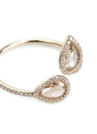 Shop Monique Péan 'atelier North-south' Diamond 18k White Gold Open Ring