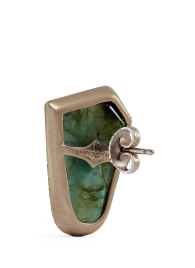 Shop Monique Péan 'atelier' Emerald Diamond 18k Recycled White Gold Earrings
