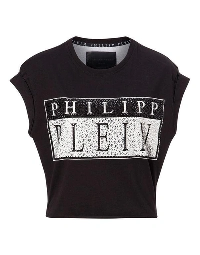 Shop Philipp Plein T-shirt Round Neck Ss "deceit Man"