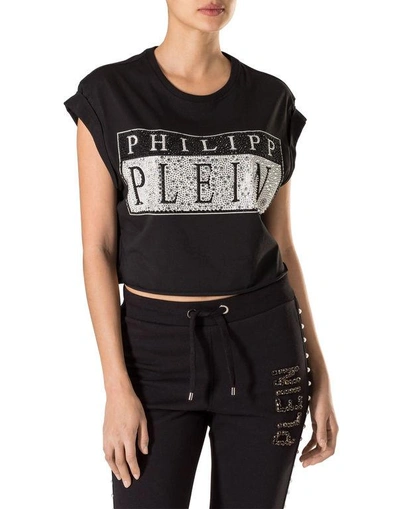 Shop Philipp Plein T-shirt Round Neck Ss "deceit Man"