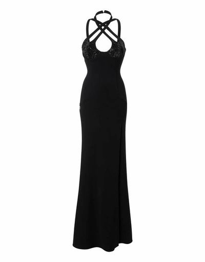 Shop Philipp Plein Long Dress "upper East Side"