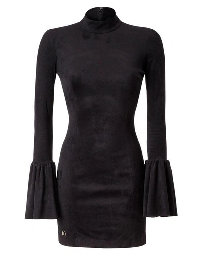 Shop Philipp Plein Short Dress "dreaming Sunset" In Black