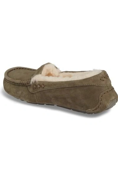 Shop Ugg Ansley Water Resistant Slipper In Spruce Suede