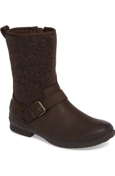 Shop Ugg Robbie Waterproof Boot In Stout Leather