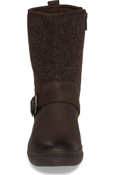 Shop Ugg Robbie Waterproof Boot In Stout Leather