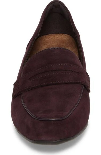 Shop Clarks Keesha Cora Loafer In Aubergine Suede