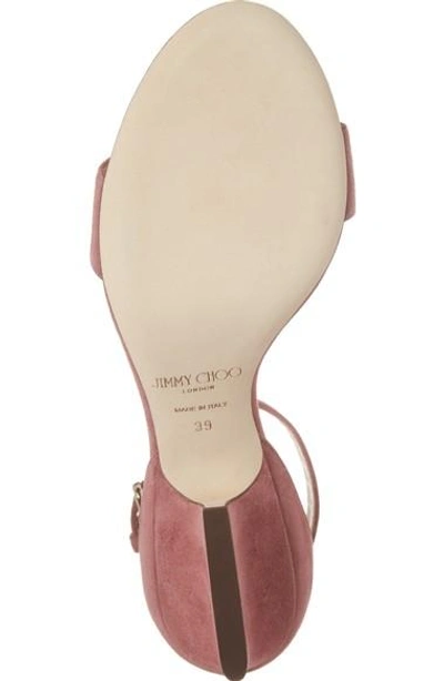 Shop Jimmy Choo Edina Ankle Strap Sandal In Vintage Rose