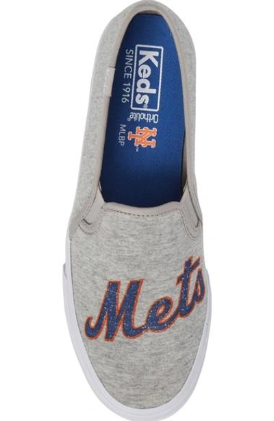 Shop Keds Double Decker Baseball Team Jersey Slip-on Sneakers In Soft Grey