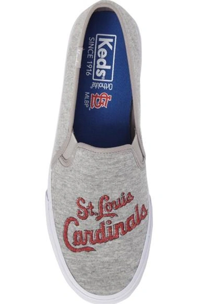 Shop Keds Double Decker Baseball Team Jersey Slip-on Sneakers In Grey