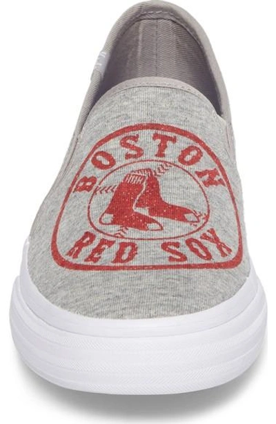 Shop Keds Double Decker Baseball Team Jersey Slip-on Sneakers In Lone Wolf Grey