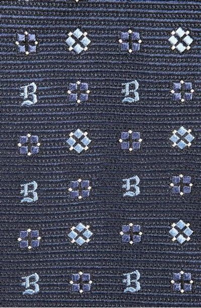 Shop Brioni Medallion Silk Tie In Navy