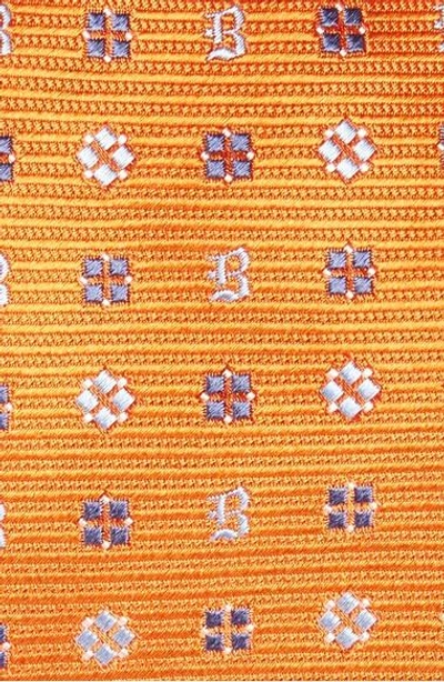Shop Brioni Medallion Silk Tie In Orange