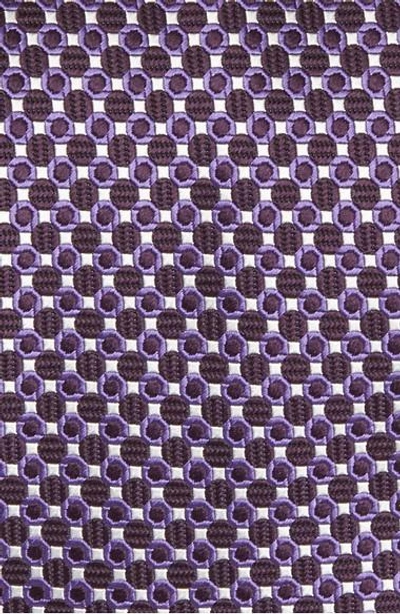 Shop Ermenegildo Zegna Geometric Silk Tie In Purple